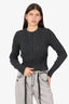 Maison Margiela Grey Wool Knit Cropped Sweater Size S