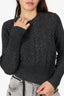 Maison Margiela Grey Wool Knit Cropped Sweater Size S