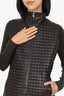Loro Piana Brown Leather/Cashmere Quilted Vest Size 42