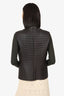 Loro Piana Brown Leather/Cashmere Quilted Vest Size 42