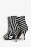 Balenciaga Black/White Wool 'Knife' Ankle Boots Size 40