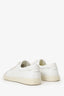 Saint Laurent White Leather Low Top Sneakers Size 40