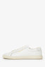 Saint Laurent White Leather Low Top Sneakers Size 40