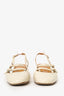 Sézane Cream Patent Leather Slingback Pumps Size 10