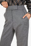 Veronica Beard Grey Wool Straight Leg Pants Size 8