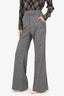 Veronica Beard Grey Wool Straight Leg Pants Size 8