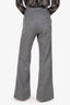 Veronica Beard Grey Wool Straight Leg Pants Size 8