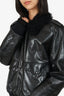 Marc Jacobs Black Leather Shearling Biker Jacket Size M