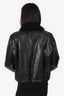 Marc Jacobs Black Leather Shearling Biker Jacket Size M