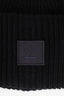 Acne Studios Black Wool Knit Face Embroidered Beanie