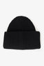 Acne Studios Black Wool Knit Face Embroidered Beanie