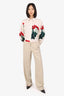 Jil Sander Beige Wool Straight Leg Trousers Size 34