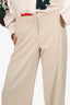 Jil Sander Beige Wool Straight Leg Trousers Size 34