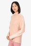 Ganni Pink Mohair Ribbed Knit Turtle Neck Sweater Size XS