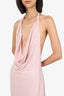 Lovers + Friends Baby Pink Cowl Neck Halter Maxi Dress Size XS