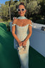 Saulee Turquoise Lace Gown Size 2