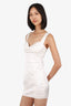 Saulee White Satin Bustier Mini Dress Size 8