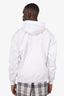 Balenciaga White/Red Logo Hoodie Size S Mens