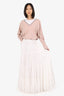 Michael Costello x Revolve White Tiered Maxi Skirt Size XS