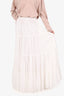 Michael Costello x Revolve White Tiered Maxi Skirt Size XS