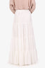 Michael Costello x Revolve White Tiered Maxi Skirt Size XS