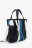 Balenciaga Multicolor Leather Bazar Fringe Small Tote Bag With Strap