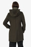 Soia & Kyo Green Wool/Nylon Rooney Hooded Mixed Media Coat Size M