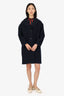A.P.C Navy Wool Single Breasted Coat Size 36