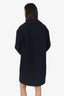 A.P.C Navy Wool Single Breasted Coat Size 36
