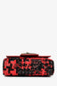 Dolce & Gabbana Red Embossed Leather Tweed Crystal DG Mini Crossbody Bag