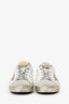 Golden Goose White/Gold Leather Sequin Low Top Sneaker Size 38