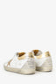 Golden Goose White/Gold Leather Sequin Low Top Sneaker Size 38
