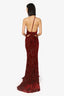 Emilio Pucci Red Velvet Sleeveless Maxi Dress Size 6