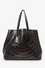 Alaïa Paris Black Leather Laser Cut Tote