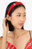 Salvatore Ferragamo Red Bow Headband