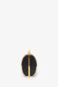 Judith Leiber Black/Gold Crystal Rectangular Clutch on Chain
