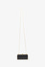 Judith Leiber Black/Gold Crystal Rectangular Clutch on Chain