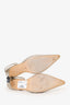 Manolo Blahnik Gold Leather Pointed Toe Slingback Size 39