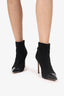 Manolo Blahnik Suede Pointe Ankle Boots Size 38.5.