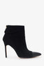 Manolo Blahnik Suede Pointe Ankle Boots Size 38.5.