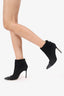 Manolo Blahnik Suede Pointe Ankle Boots Size 38.5.