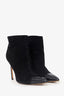Manolo Blahnik Suede Pointe Ankle Boots Size 38.5.