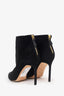 Manolo Blahnik Suede Pointe Ankle Boots Size 38.5.