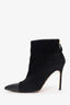 Manolo Blahnik Suede Pointe Ankle Boots Size 38.5.