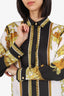 Versace Gold/Black Long Sleeve Blouse Size 42