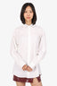 Burberry White Cotton Oxford Button-Up Shirt Size  M