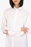 Burberry White Cotton Oxford Button-Up Shirt Size  M