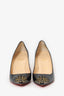 Christian Louboutin Black Leather Studded Cabo Pumps Size 39