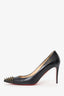 Christian Louboutin Black Leather Studded Cabo Pumps Size 39