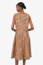 Adam Lippes Multicolor Tweed Sleeveless Midi Dress Size 12